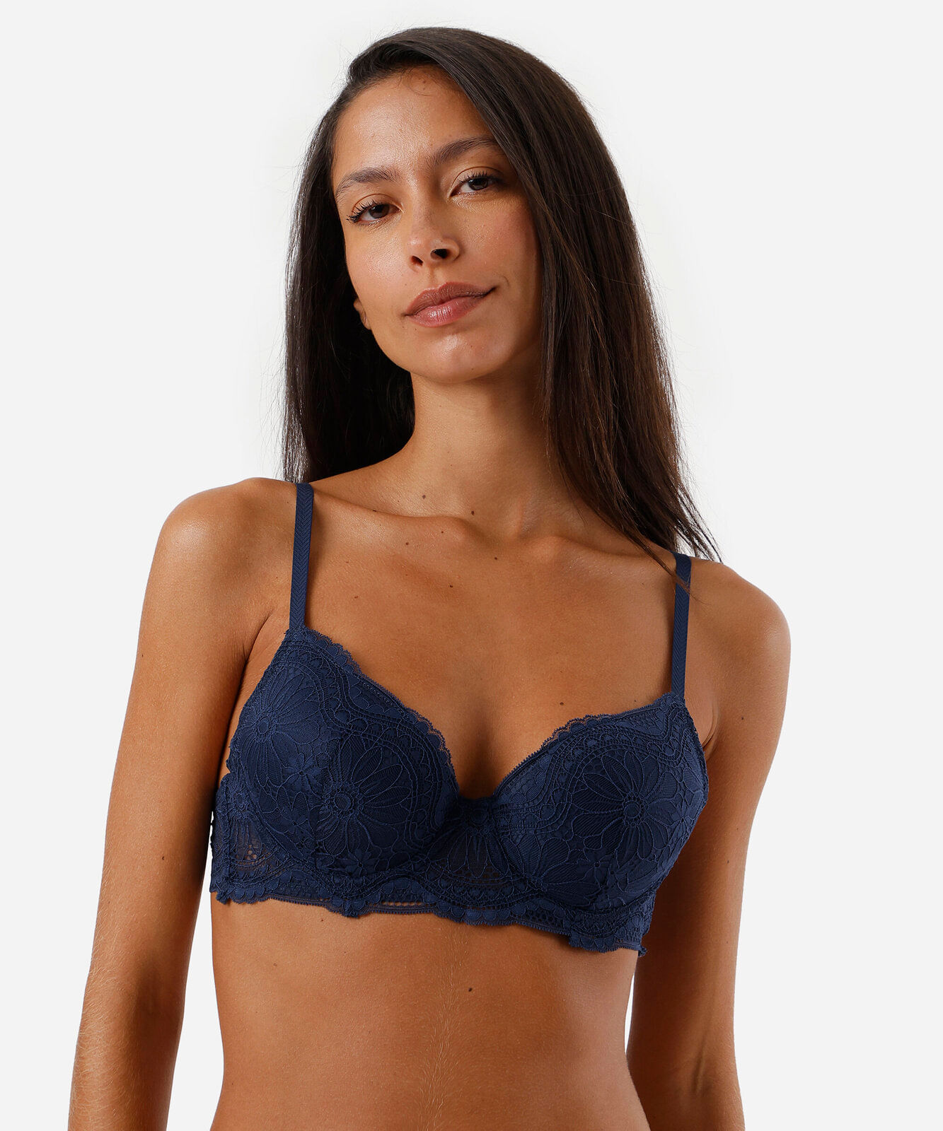kit de 2 sutiãs meia taça feminino de renda colorido