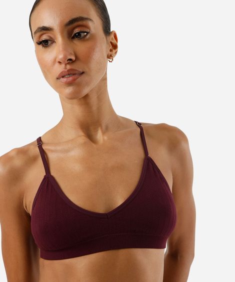 kit de 2 sutiãs triângulo feminino com bojo removível e renda colorido