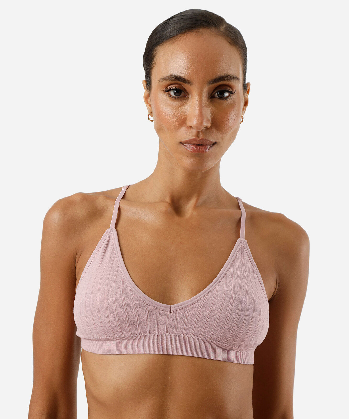 kit de 2 sutiãs triângulo feminino com bojo removível e renda colorido