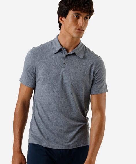 polo masculina manga curta cea sports azul