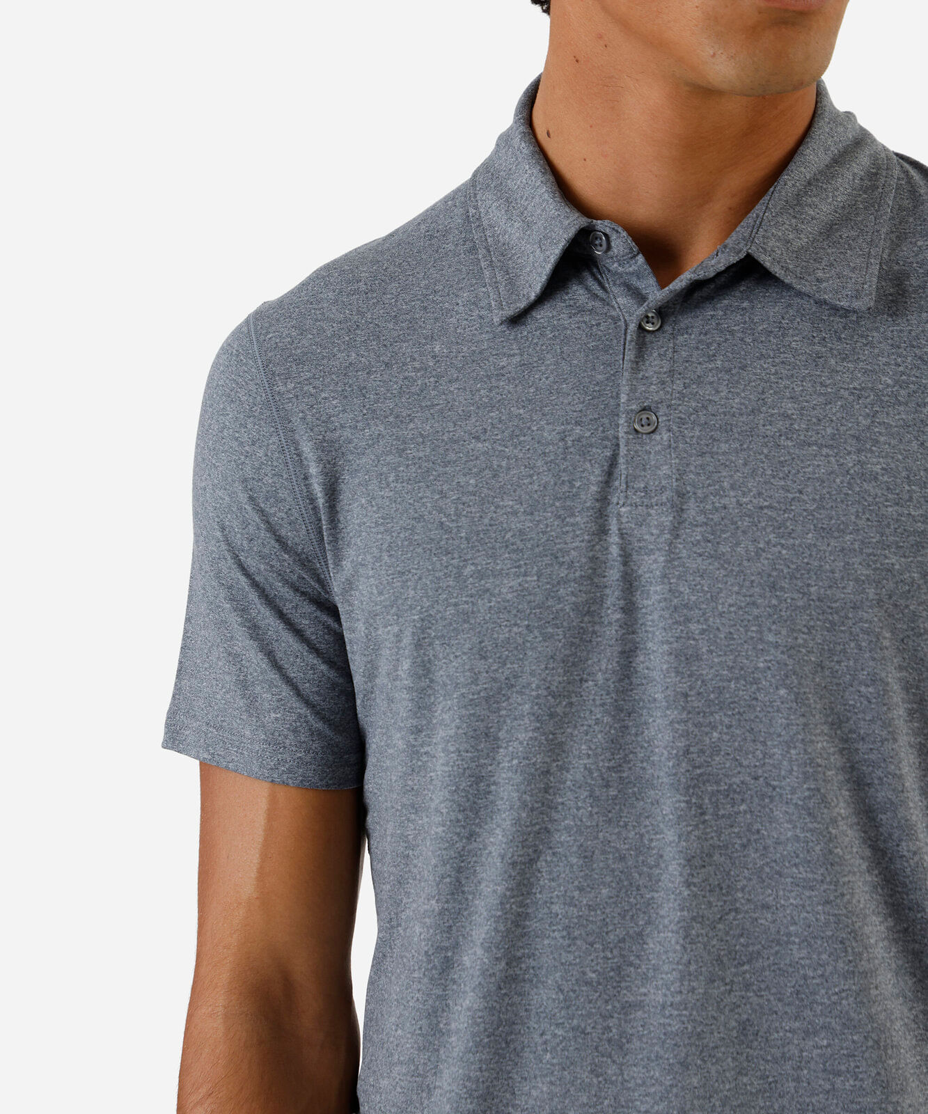 polo masculina manga curta azul