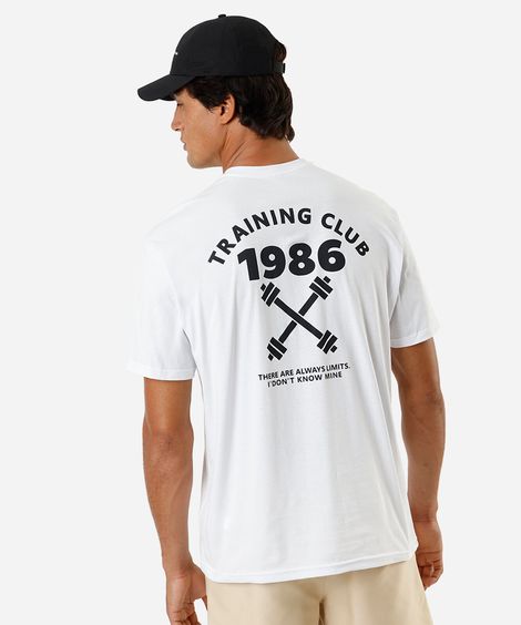 camiseta masculina de algodão estampada cea sports branca