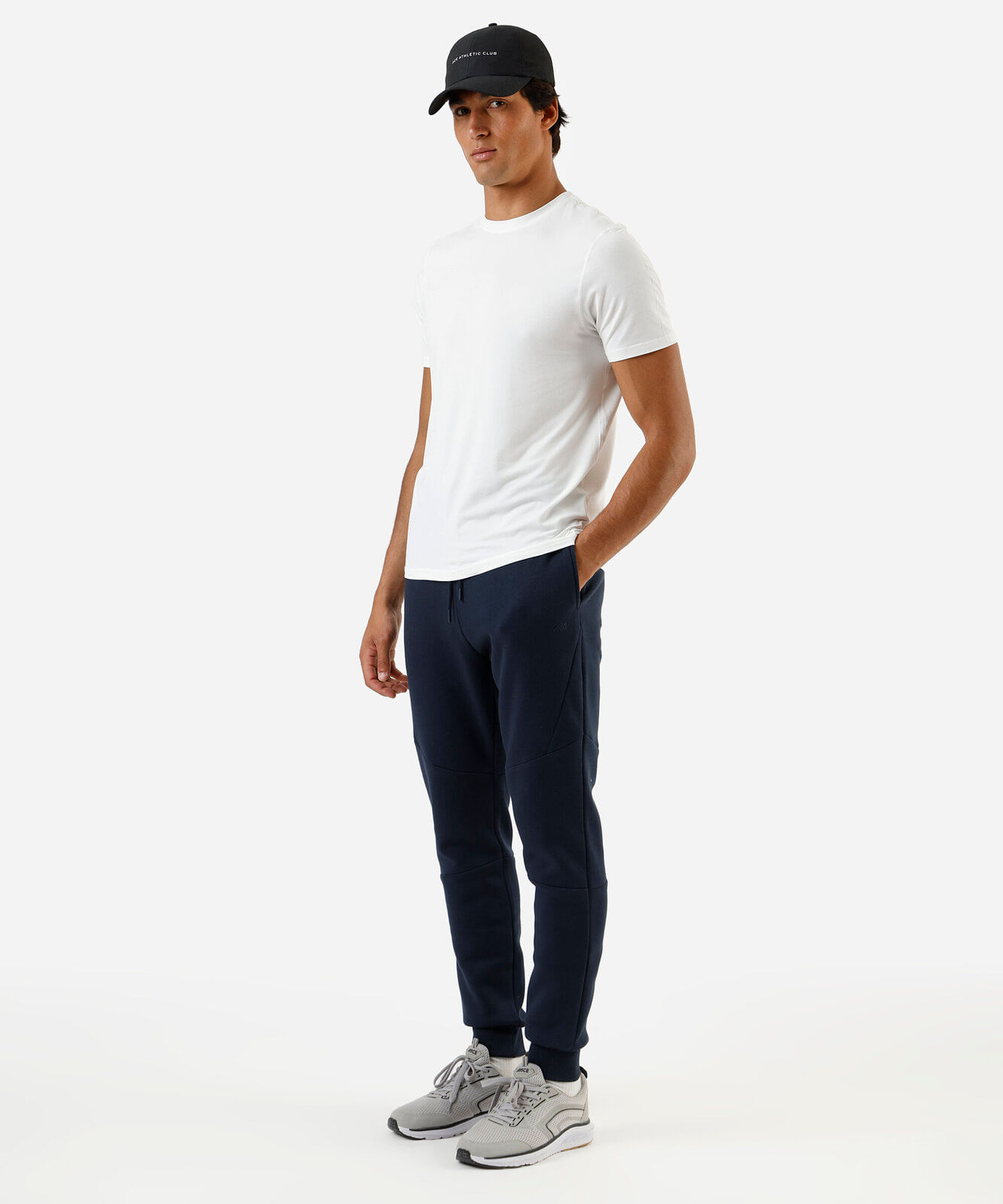 calça jogger masculina de moletom esportiva azul