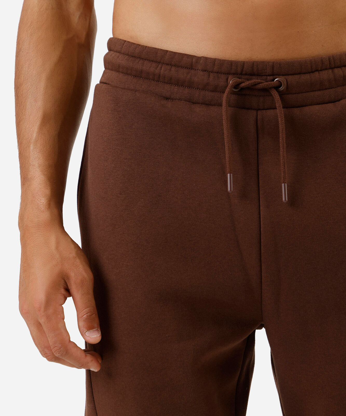 calça jogger masculina de moletom esportiva ace marrom