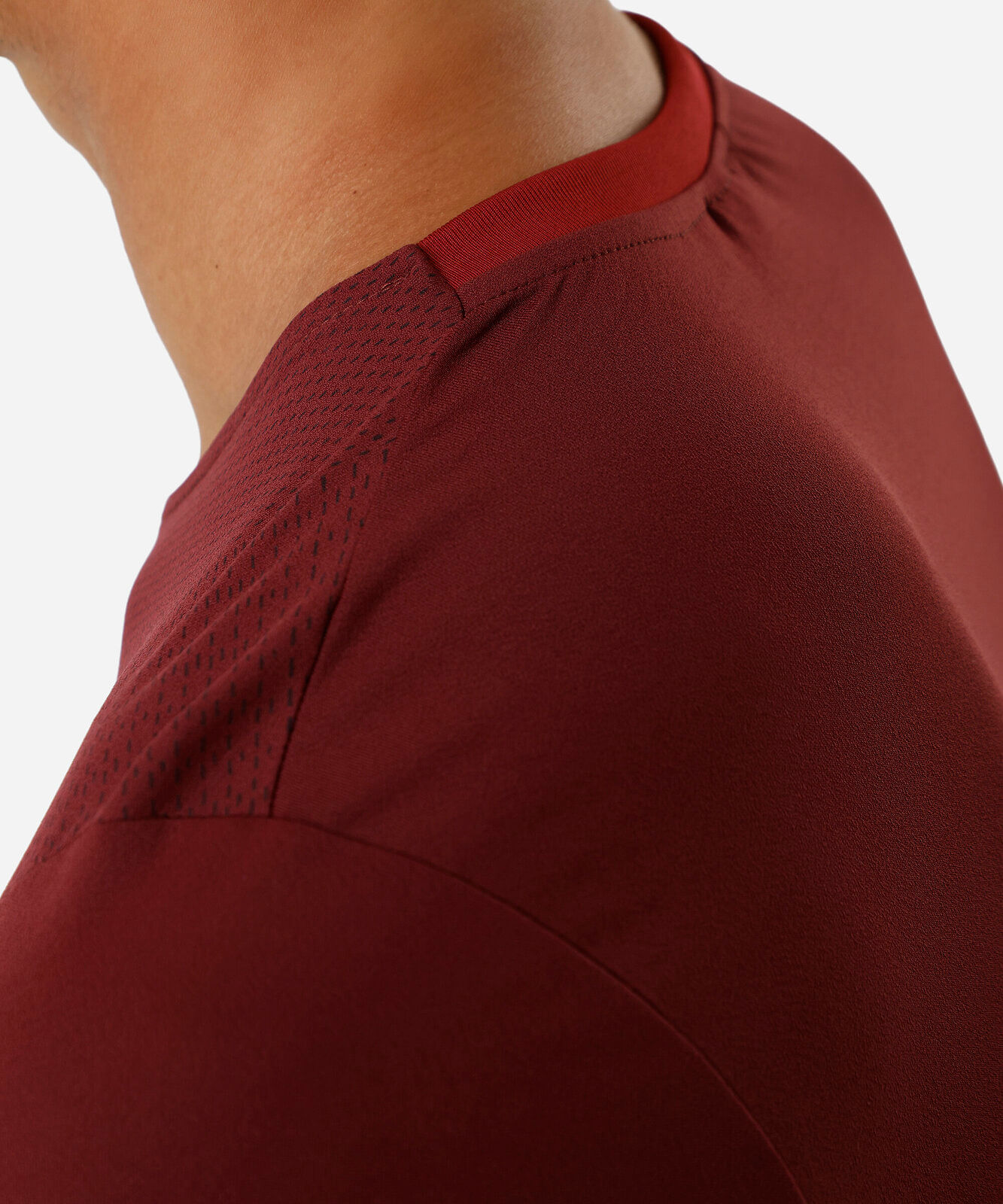 camiseta slim masculina de poliamida esportiva estampada vinho