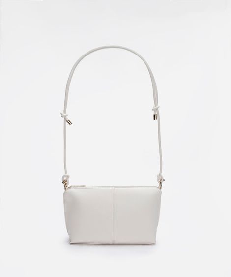 bolsa crossbody alça dupla off white