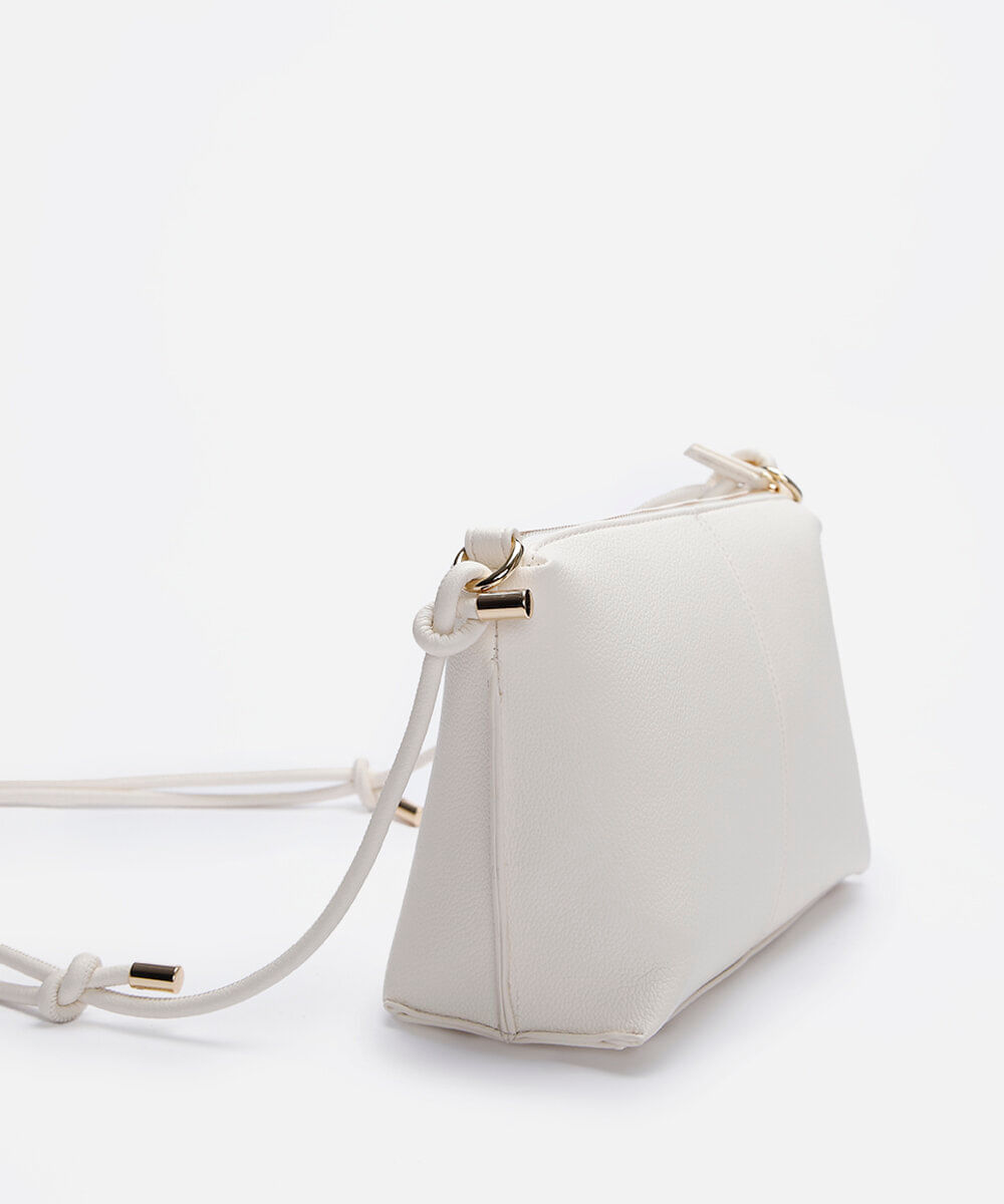 bolsa crossbody alça dupla off white