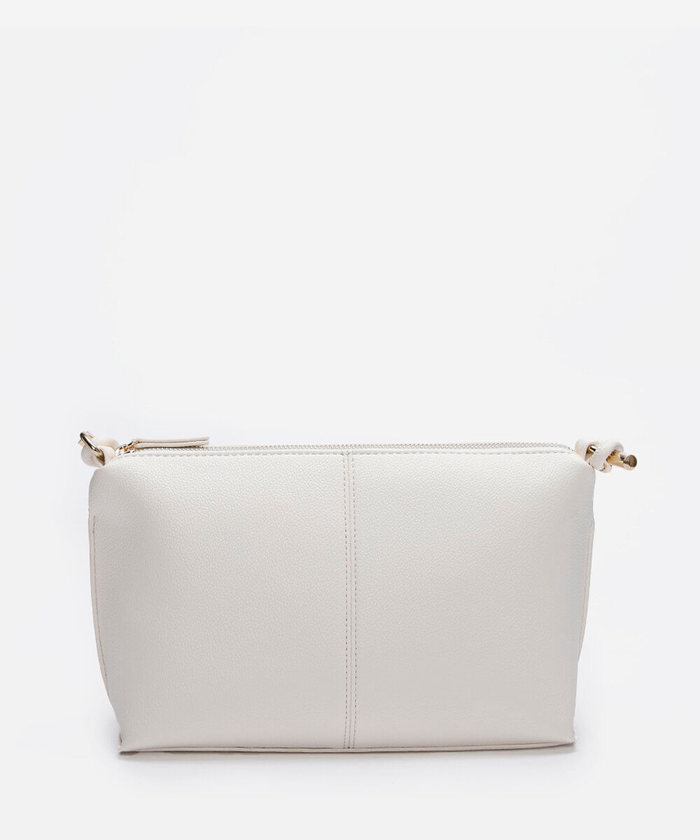 bolsa crossbody alça dupla off white