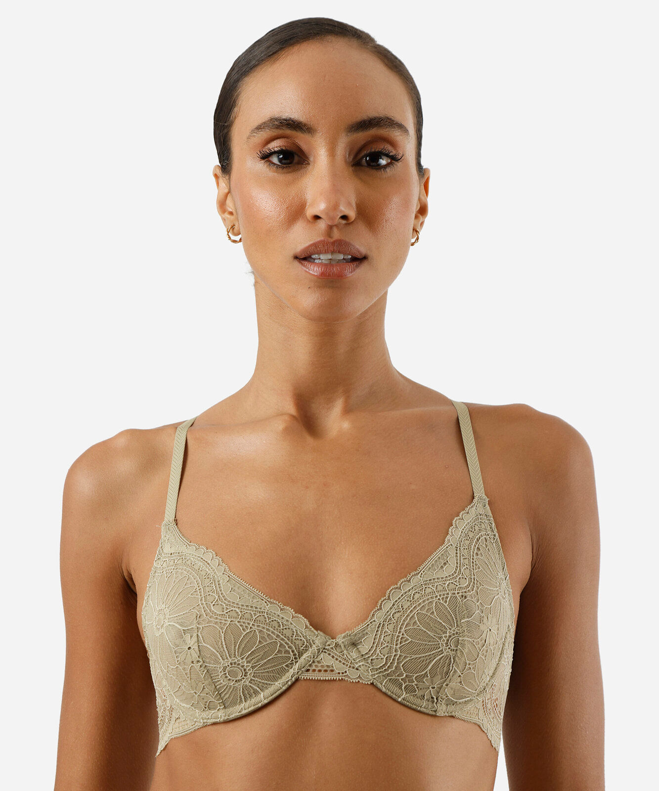 kit de 2 sutiãs meia taça feminino em renda floral colorido