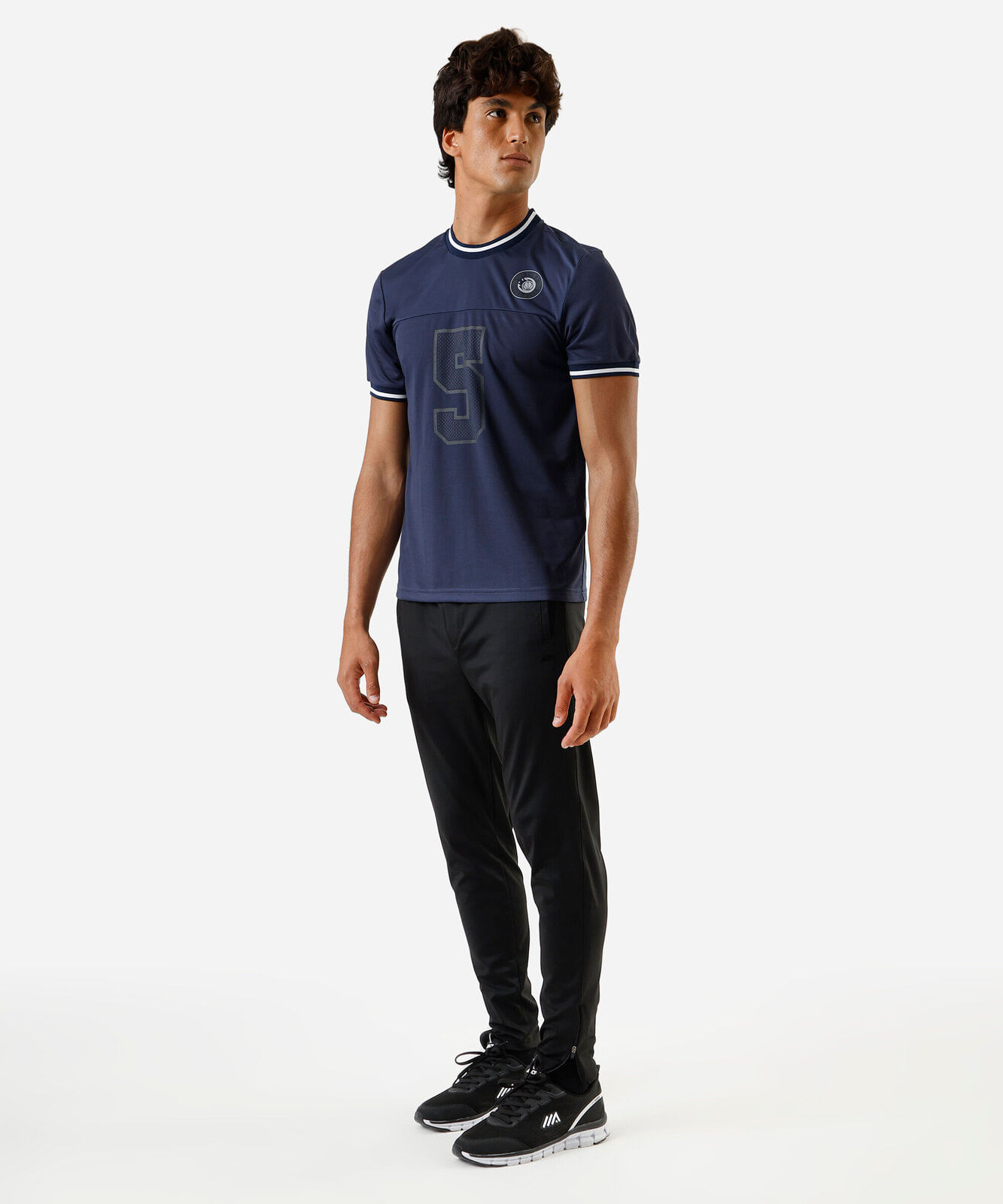 camiseta masculina estampada azul