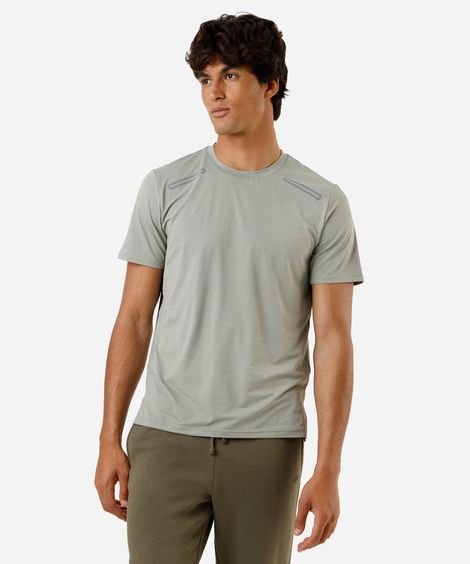 camiseta masculina esportiva ace texturizada verde