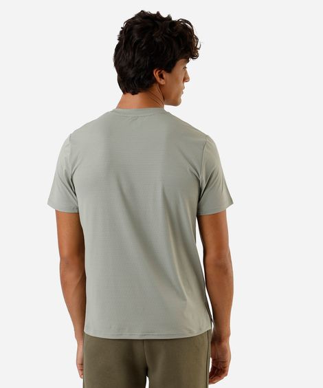 camiseta masculina esportiva ace texturizada verde