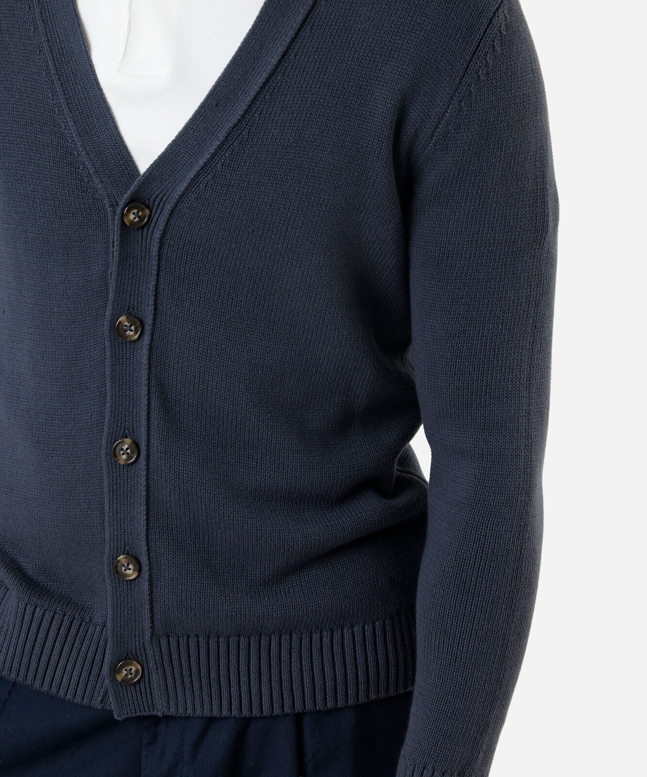 cardigan masculino de tricot azul
