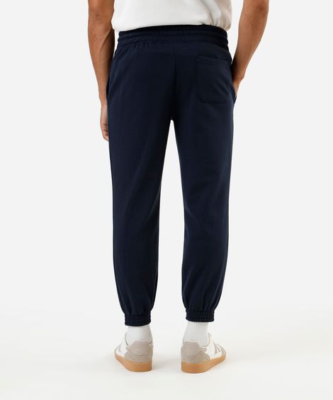 calça jogger masculina de moletom básica azul