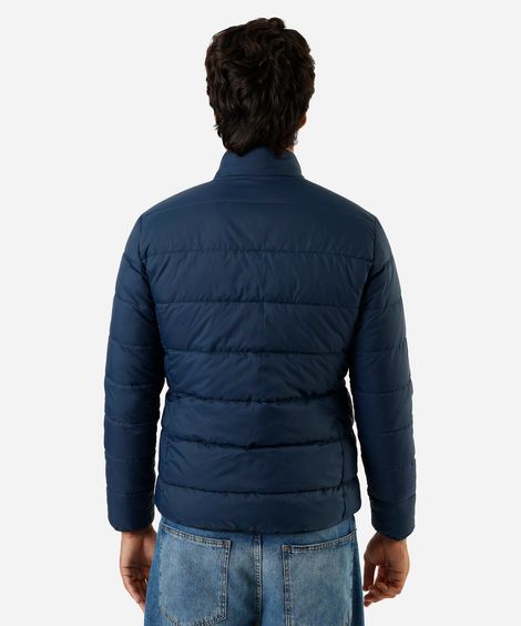 jaqueta puffer masculina azul