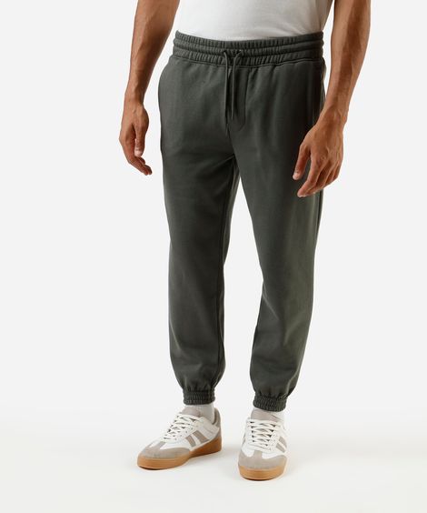 calça jogger masculina de moletom básica verde