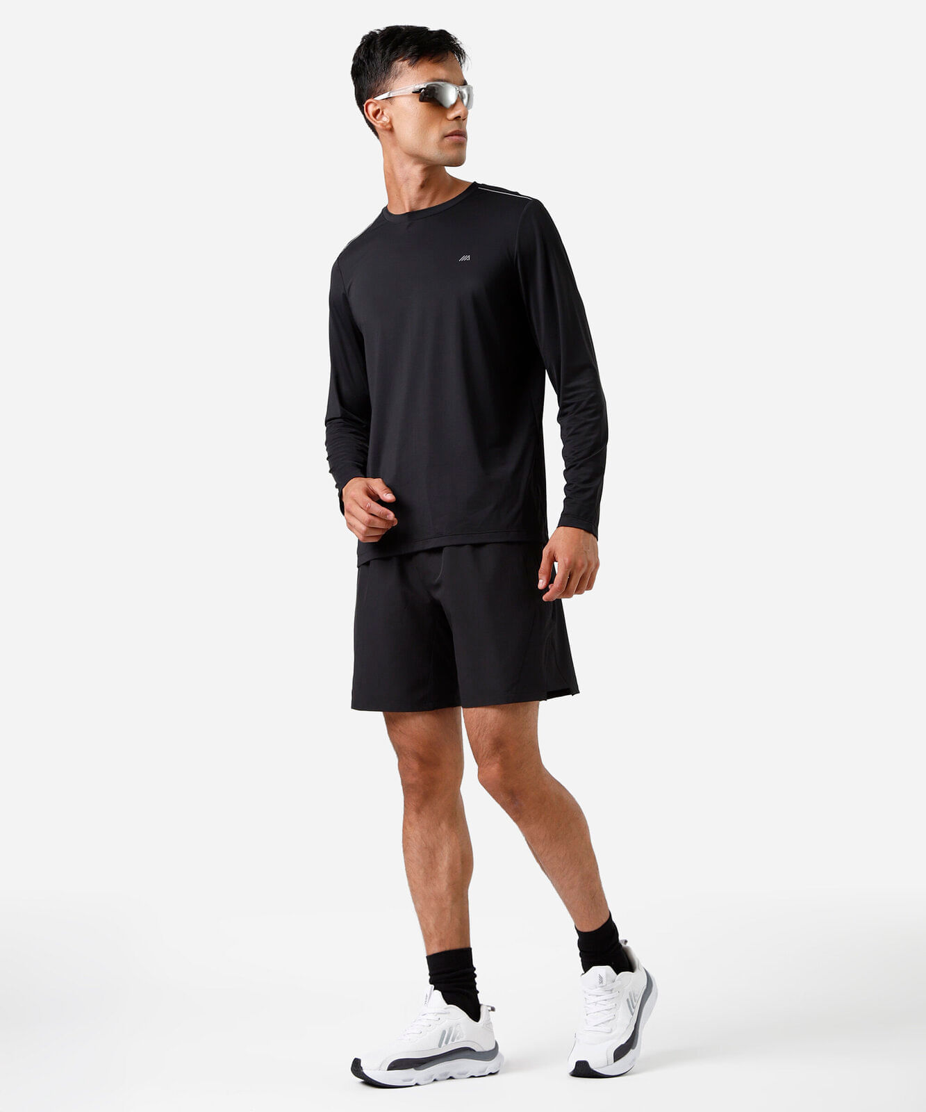 bermuda reta bolso com zíper esportiva ace preta