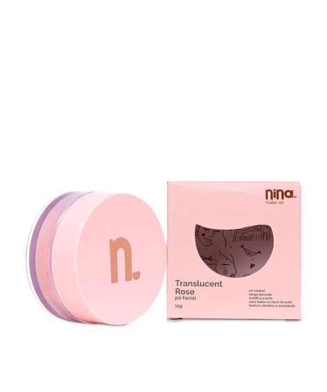pó solto nina makeup translucent rose