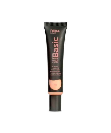 base líquida nina makeup matte basic cor 3