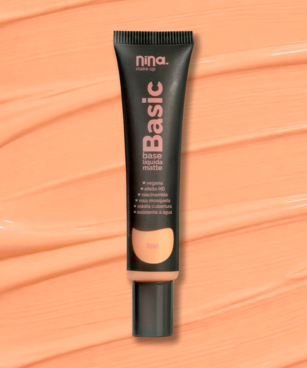 base líquida nina makeup matte basic cor 4