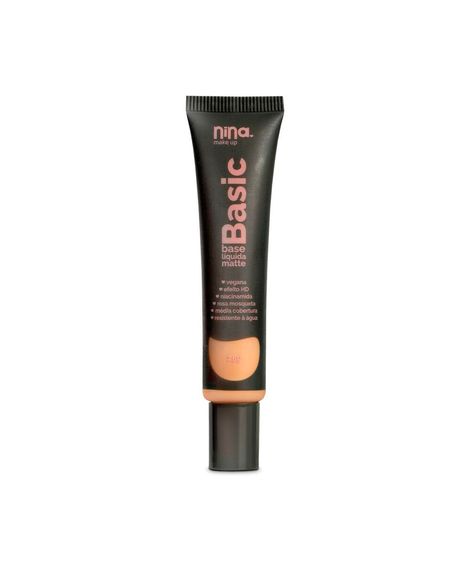 base líquida nina makeup matte basic cor 5