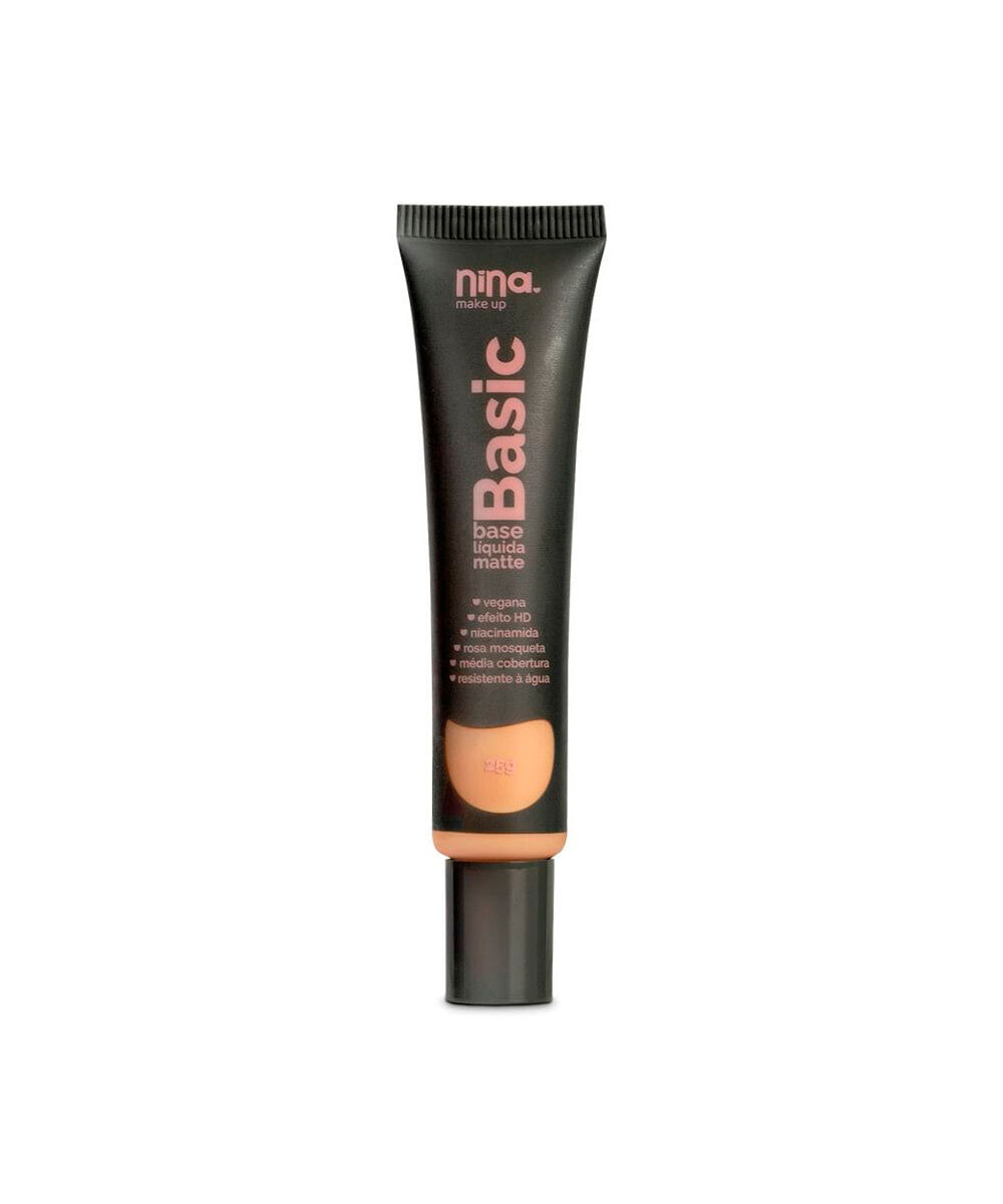 base líquida nina makeup matte basic cor 5