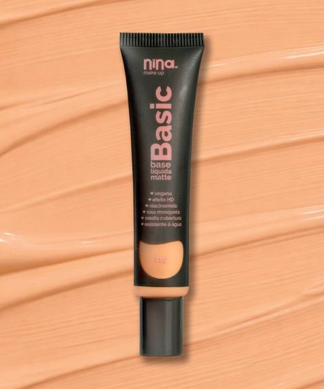 base líquida nina makeup matte basic cor 5