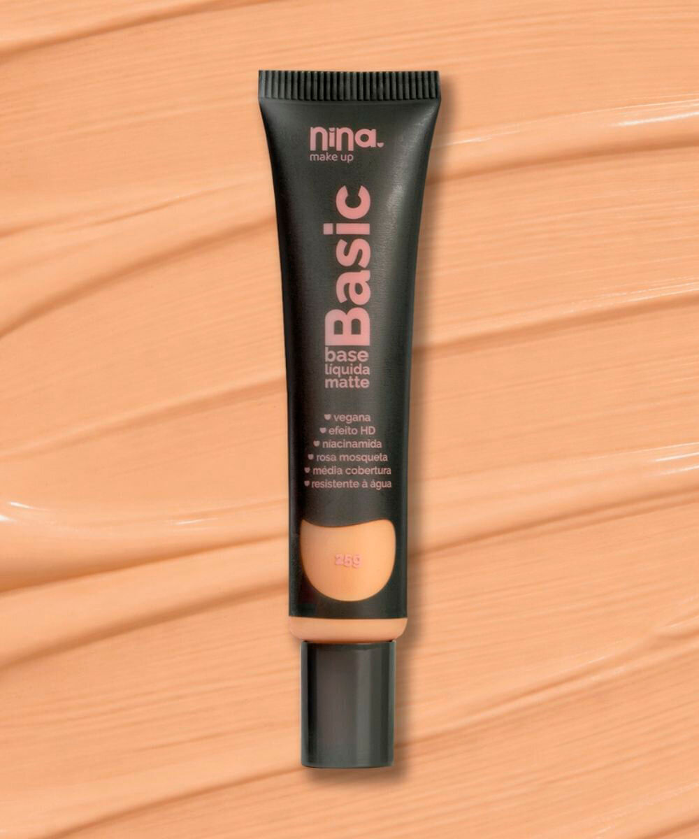base líquida nina makeup matte basic cor 5