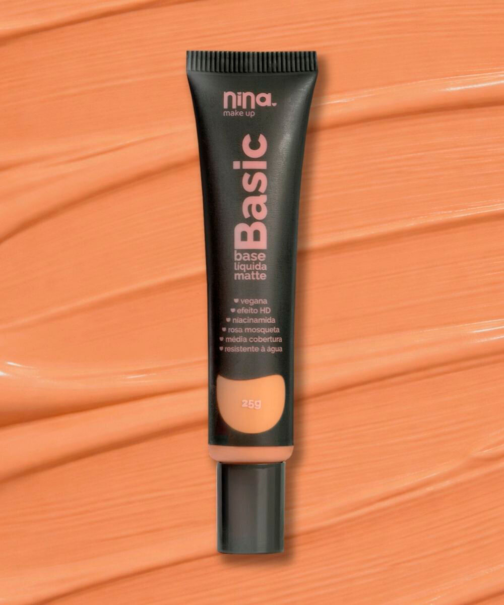 base líquida nina makeup matte basic cor 6