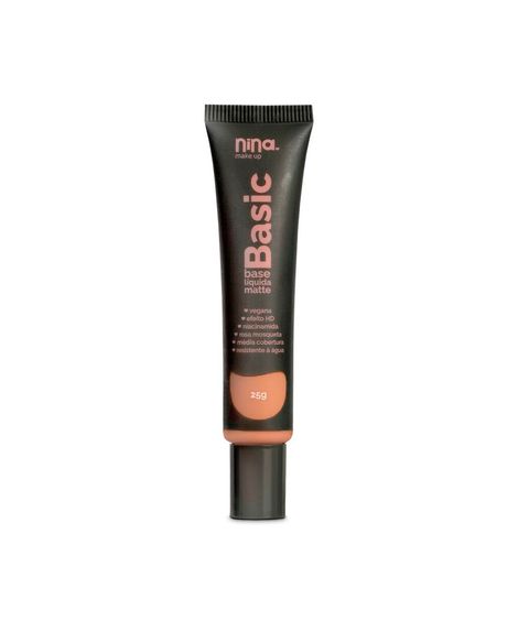 base líquida nina makeup matte basic cor 8
