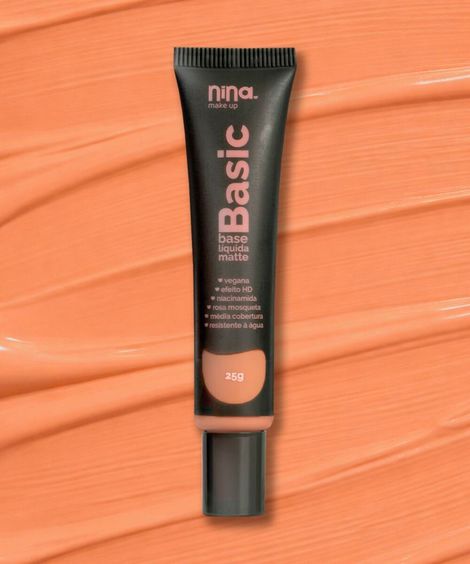base líquida nina makeup matte basic cor 8
