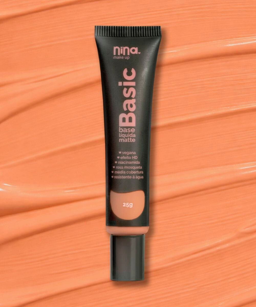 base líquida nina makeup matte basic cor 8