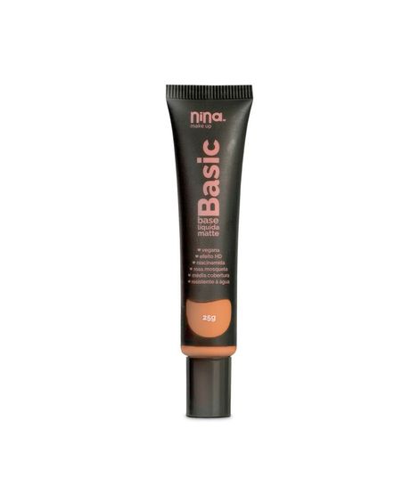 base líquida nina makeup matte basic cor 9