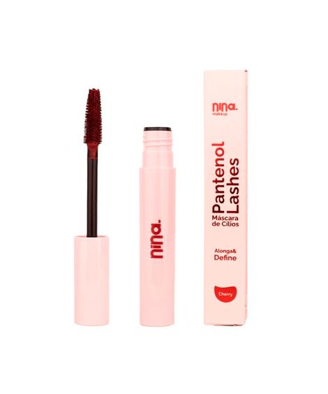 máscara nina makeup de cílios alonga e define cherry