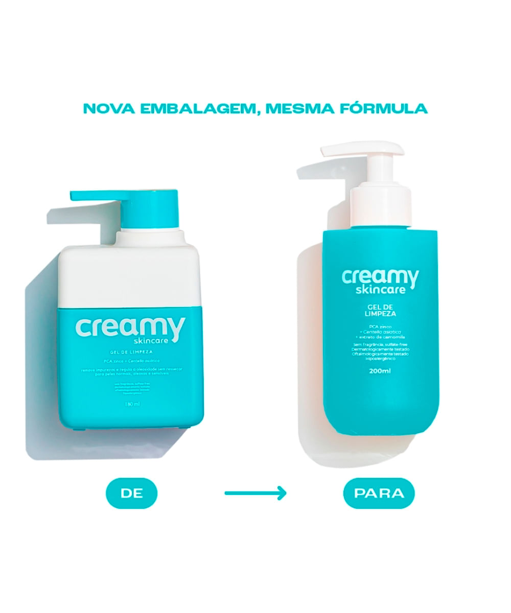 gel de limpeza facial creamy 200ml