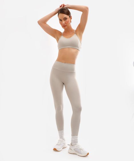 calça legging feminina esportiva ace bege