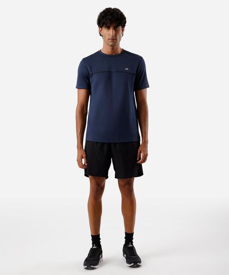 short masculino esportivo com bermuda interna preto
