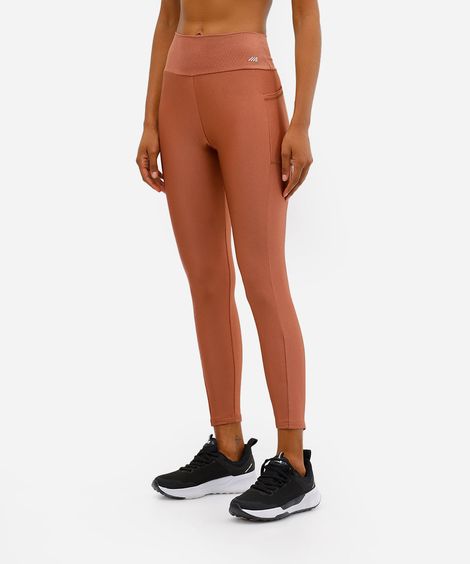 calça legging cintura alta com bolso esportiva ace bronze