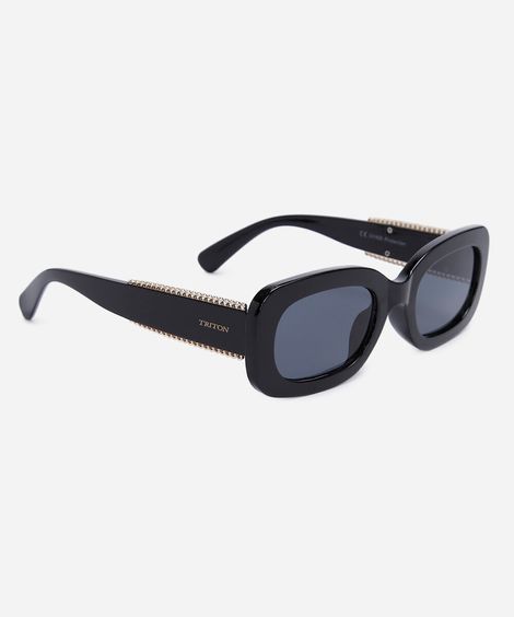 óculos de sol quadrado triton feminino preto