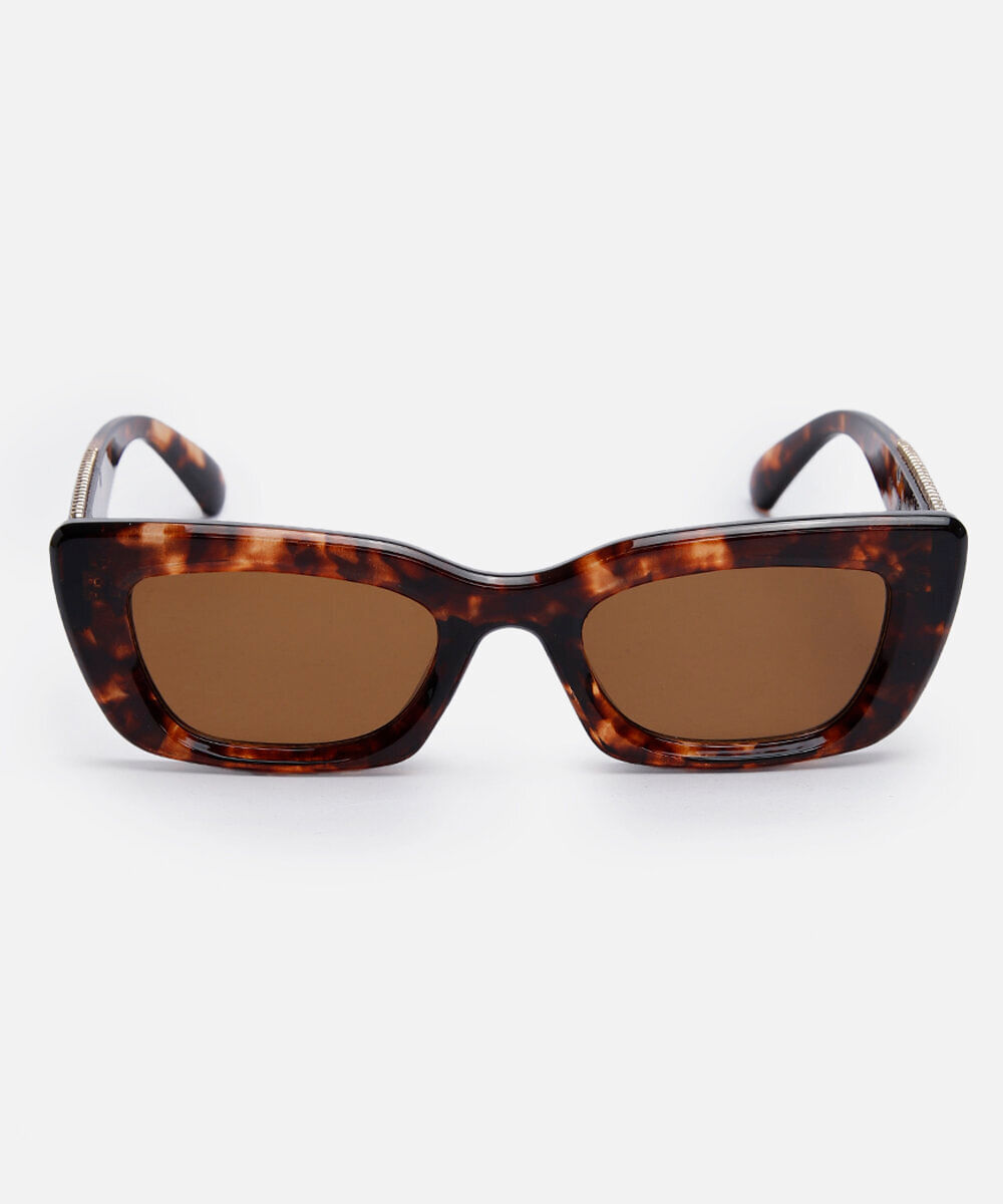 óculos de sol feminino quadrado de acetato tartaruga triton marrom