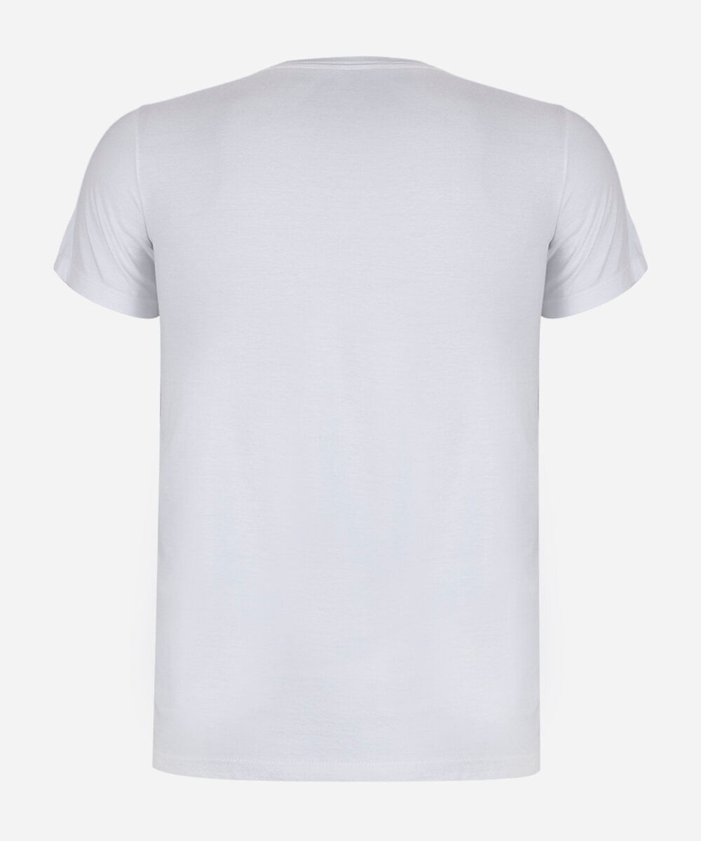 camiseta juvenil de algodão manga curta off white