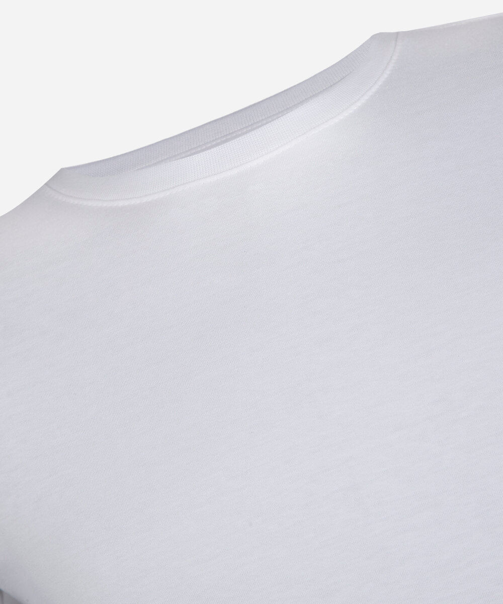 camiseta juvenil de algodão manga curta off white