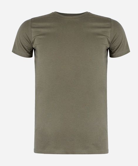 camiseta juvenil de algodão manga curta verde