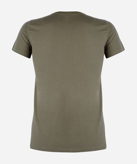 camiseta juvenil de algodão manga curta verde
