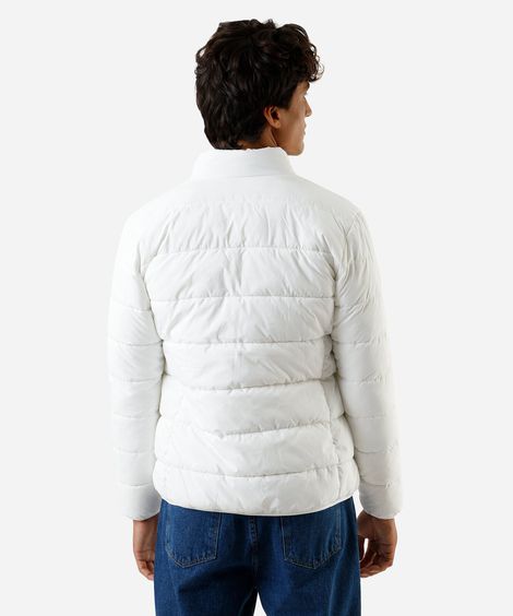 jaqueta puffer masculina branca