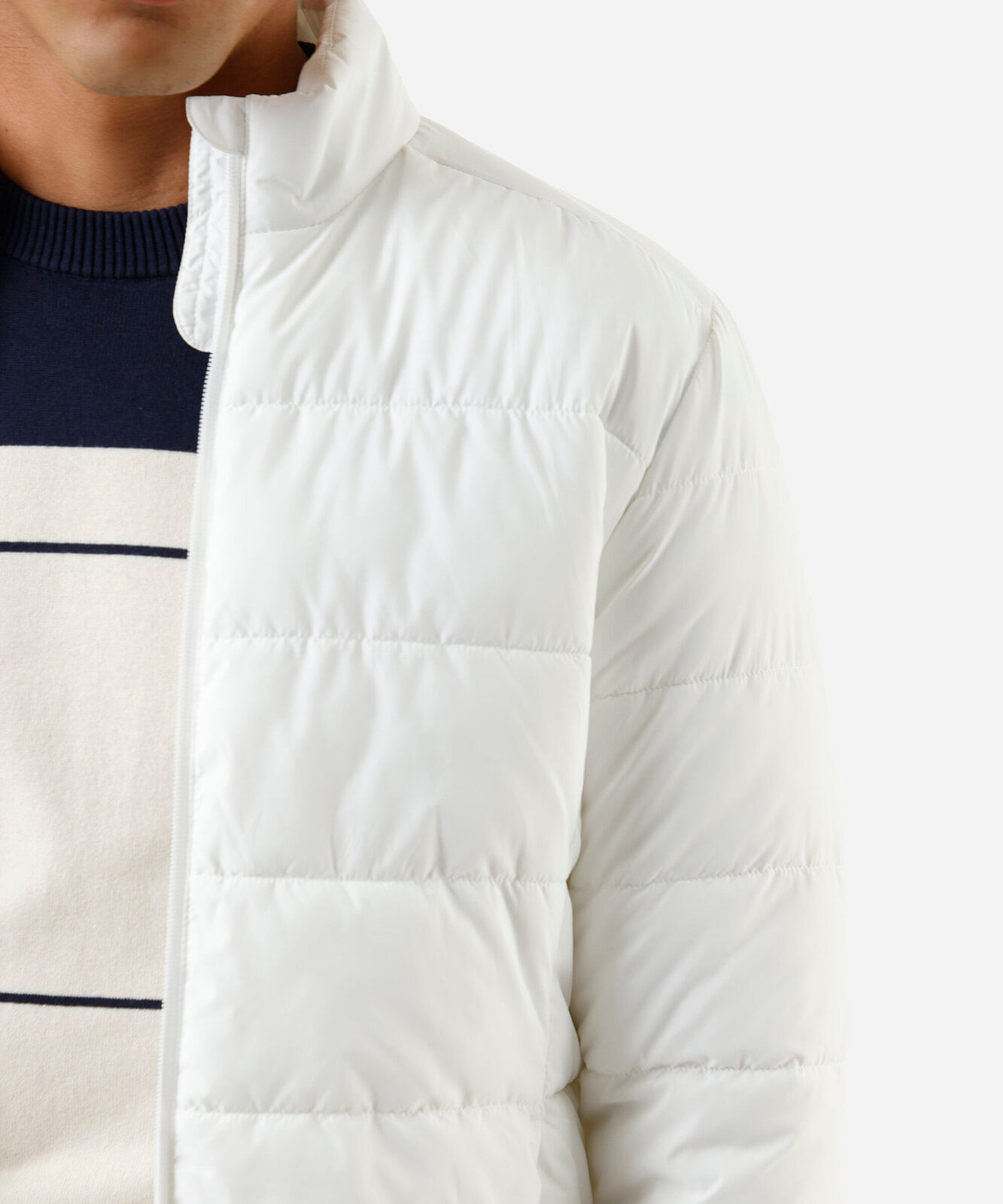 jaqueta puffer masculina branca