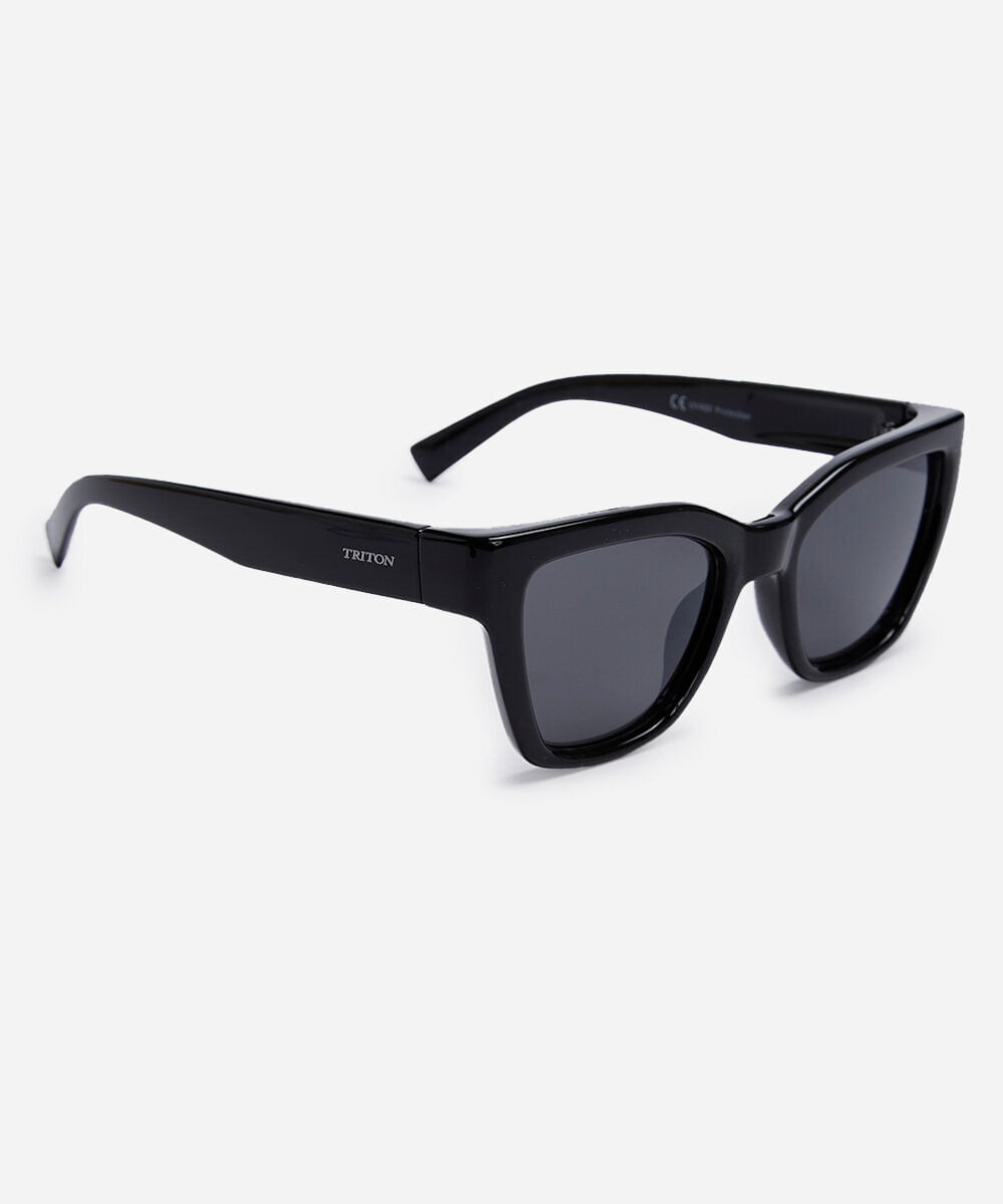 óculos de sol quadrado triton feminino preto