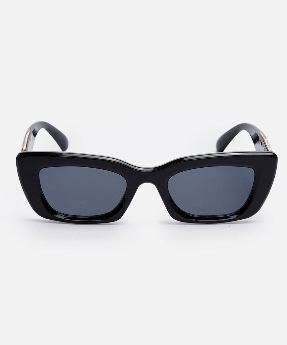 óculos de sol feminino quadrado de acetato triton preto