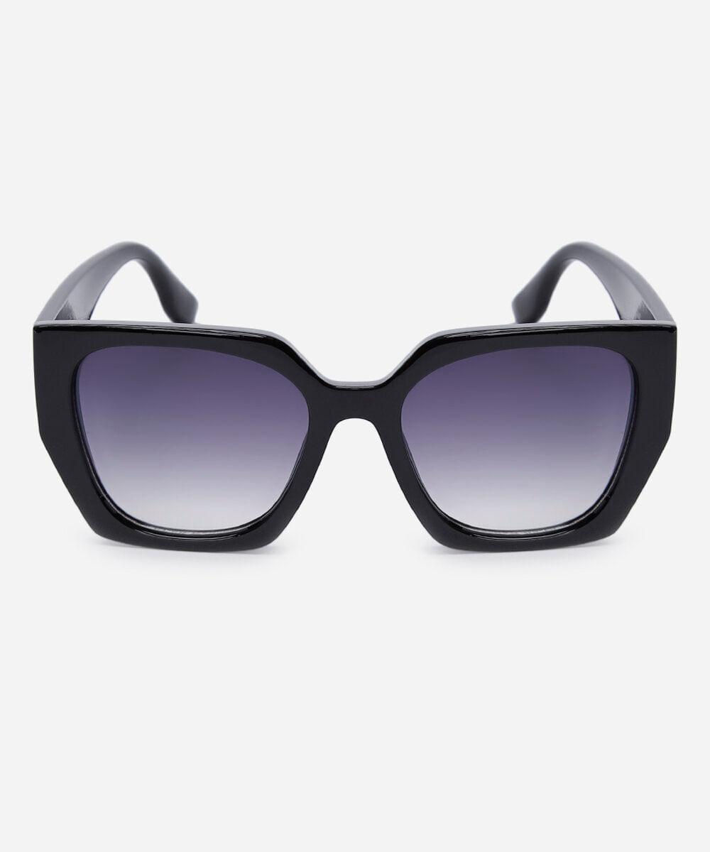 óculos de sol feminino quadrado de acetato triton preto