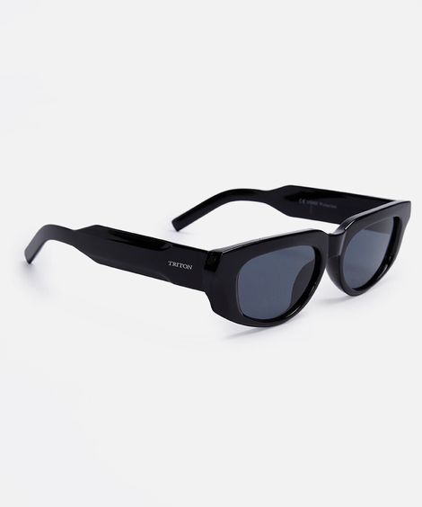 óculos de sol oval triton feminino preto